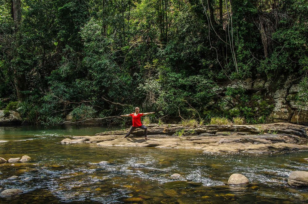 Yoga by The Hulu River Near Santani Wellness Resort Sri Lanka