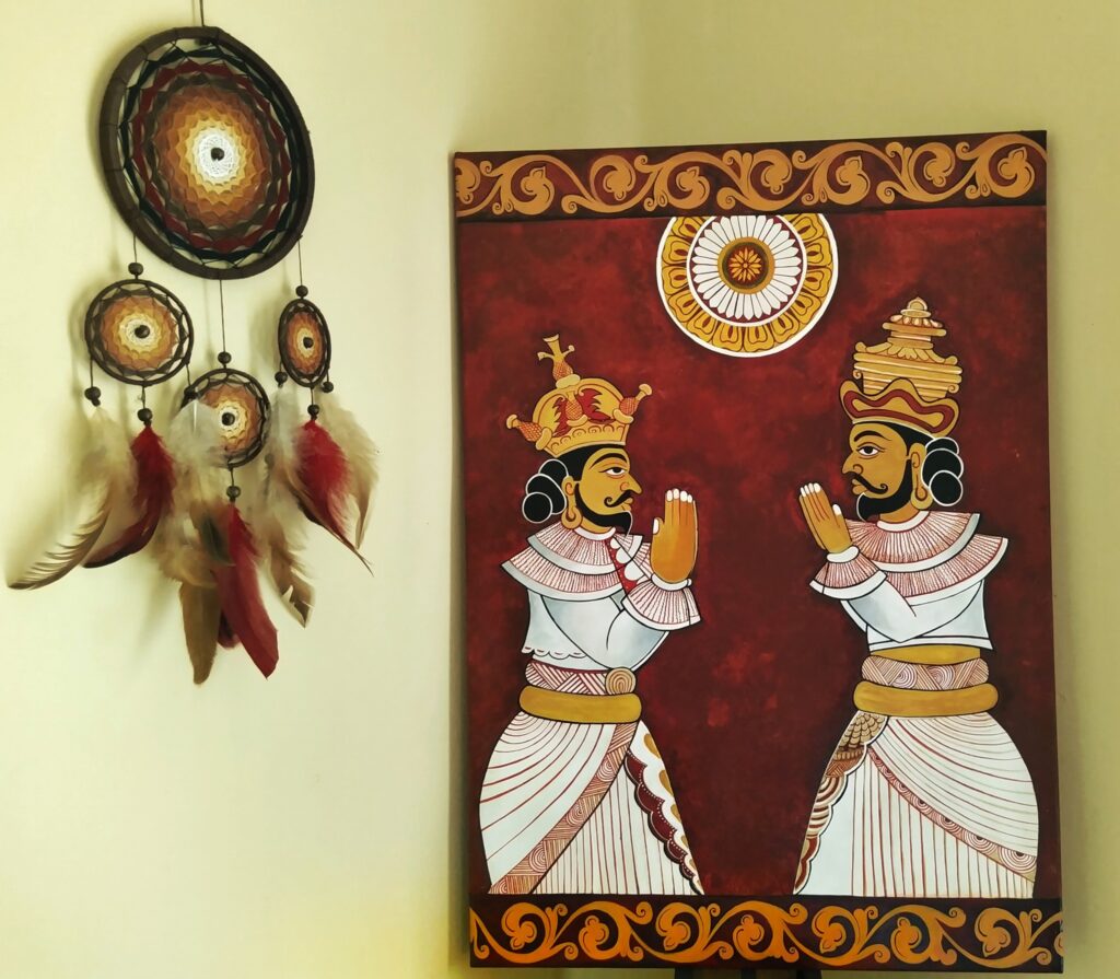 Ayubowan in Ancient Kandyan Style from Gallery D Art by Ruki